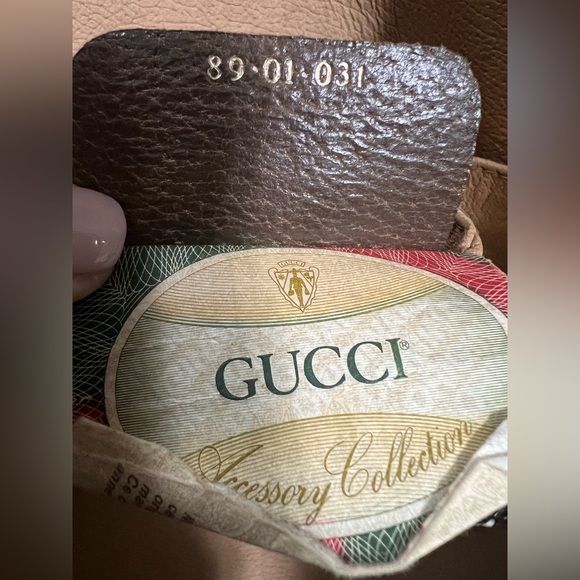 π― Authentic Gucci Vintage GG Sherry Line PVC Clutch - Picture 8 of 8
